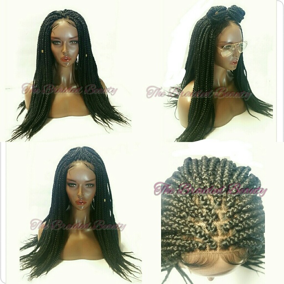The Braided Beauty Accessories - Hand Braided Crochet Lace Front Wig Color 1B